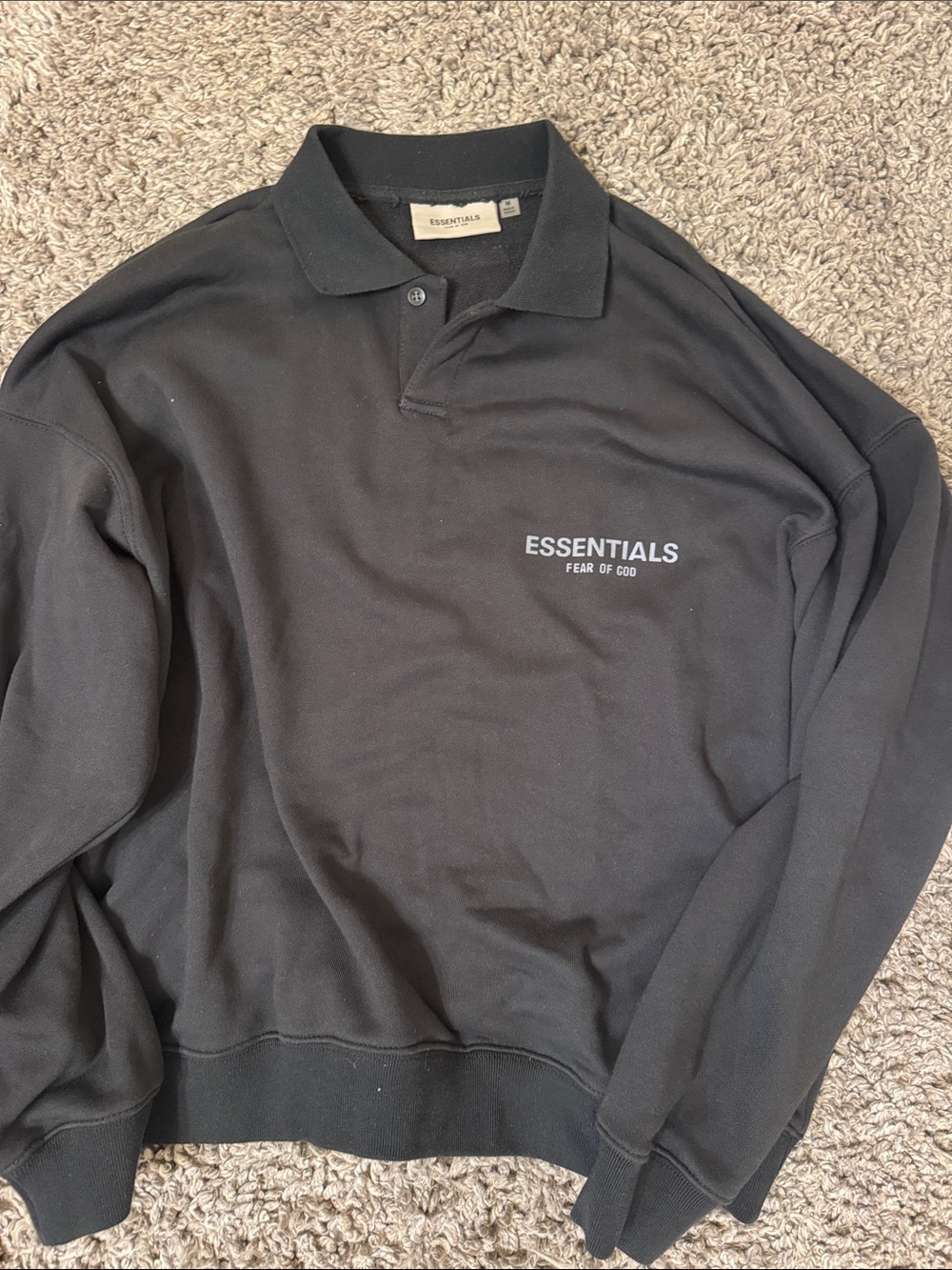 Essentials fear of god Black Polo Sweatshirt